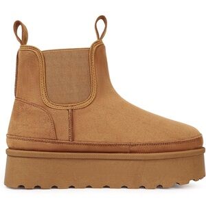 Tan Platform Chelsea Boots